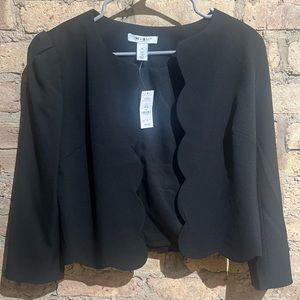 White House Black Market Black Scallop Edged Blazer